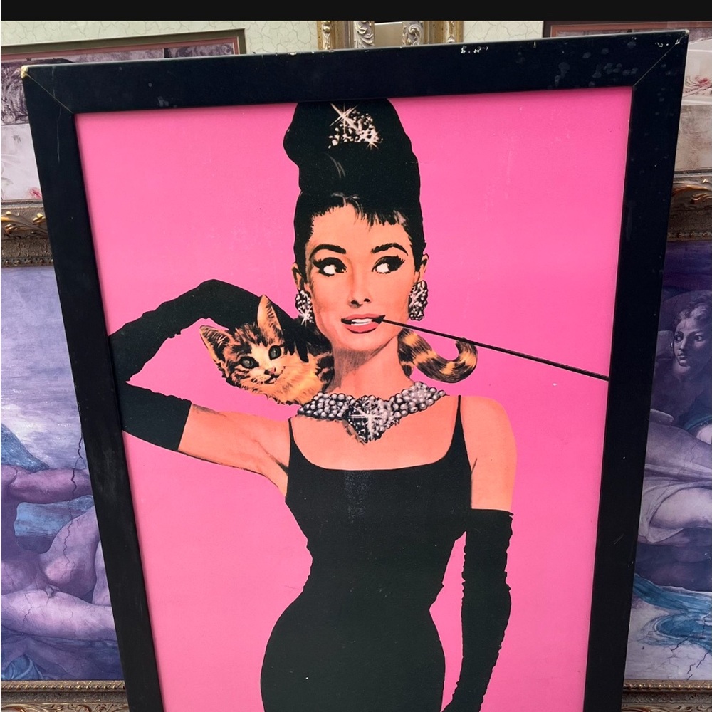 Chic Pink and Black Fashion Art Print